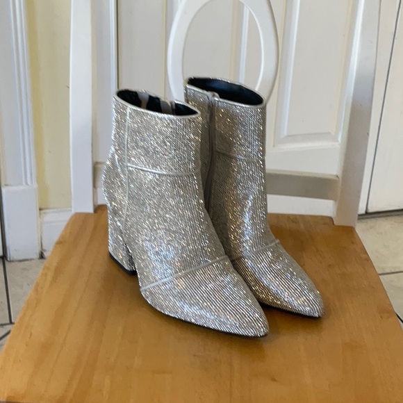 A New DayElegant Silver Ankle Boots - Picture 2 of 8
